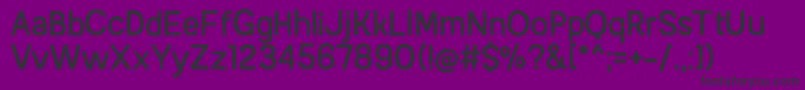 AustralSansStampRegular-Schriftart – Schwarze Schriften auf violettem Hintergrund