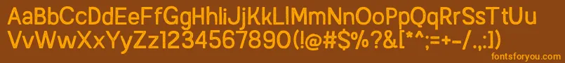 AustralSansStampRegular Font – Orange Fonts on Brown Background
