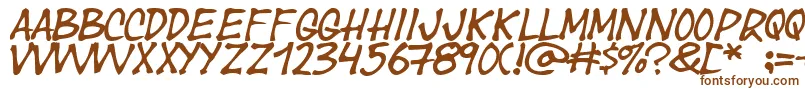 Yearsupplyoffairycakes Font – Brown Fonts on White Background