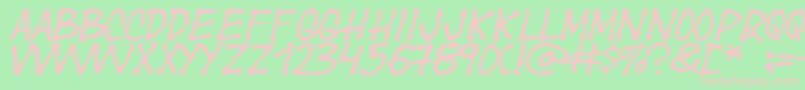 Yearsupplyoffairycakes Font – Pink Fonts on Green Background