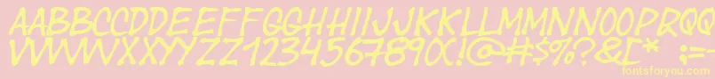 Yearsupplyoffairycakes Font – Yellow Fonts on Pink Background