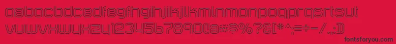 Czcionka IncopinsClustersBi – czarne czcionki na czerwonym tle