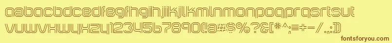 IncopinsClustersBi Font – Brown Fonts on Yellow Background