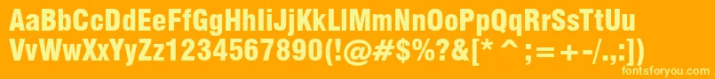 Swz721kc Font – Yellow Fonts on Orange Background