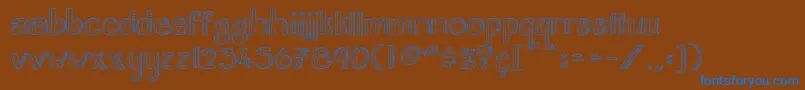 HomehearthOutlinebold Font – Blue Fonts on Brown Background