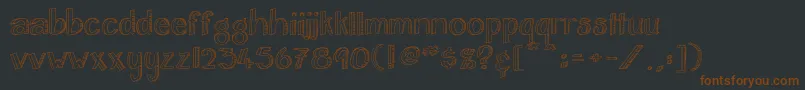 HomehearthOutlinebold Font – Brown Fonts on Black Background