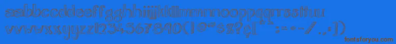 HomehearthOutlinebold Font – Brown Fonts on Blue Background