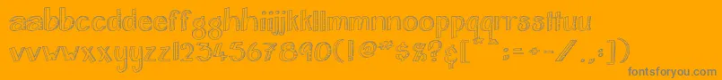 HomehearthOutlinebold Font – Gray Fonts on Orange Background