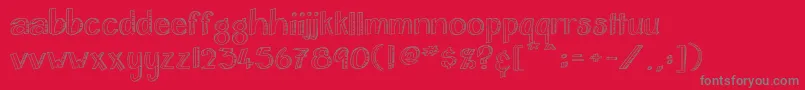 HomehearthOutlinebold Font – Gray Fonts on Red Background