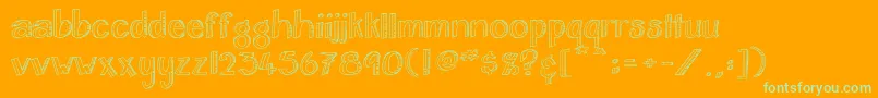 HomehearthOutlinebold Font – Green Fonts on Orange Background
