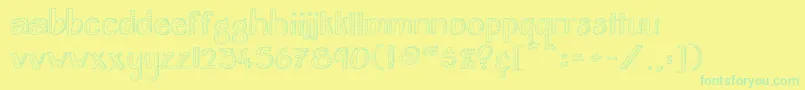 HomehearthOutlinebold Font – Green Fonts on Yellow Background