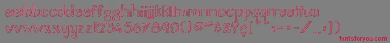 HomehearthOutlinebold Font – Red Fonts on Gray Background