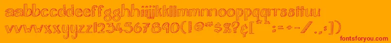 HomehearthOutlinebold Font – Red Fonts on Orange Background