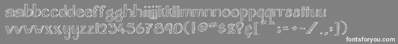 HomehearthOutlinebold Font – White Fonts on Gray Background