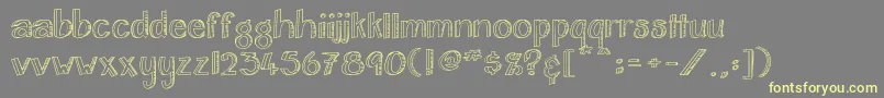 HomehearthOutlinebold Font – Yellow Fonts on Gray Background