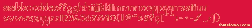 HomehearthOutlinebold Font – Yellow Fonts on Red Background