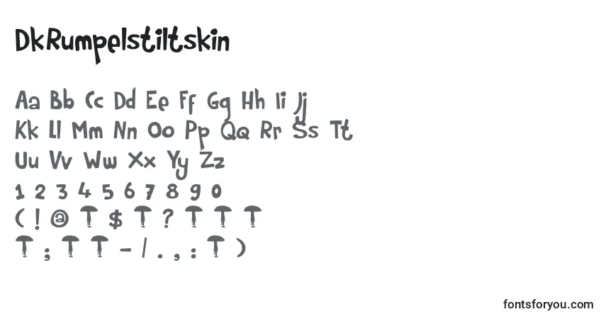Czcionka DkRumpelstiltskin – alfabet, cyfry, specjalne znaki