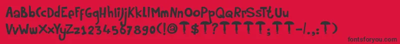 DkRumpelstiltskin Font – Black Fonts on Red Background