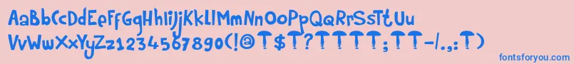 DkRumpelstiltskin Font – Blue Fonts on Pink Background