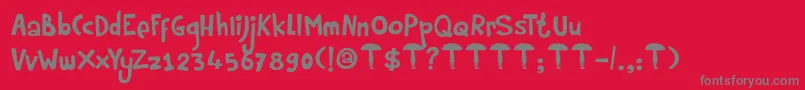 DkRumpelstiltskin Font – Gray Fonts on Red Background