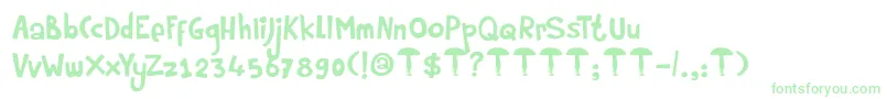 DkRumpelstiltskin Font – Green Fonts on White Background
