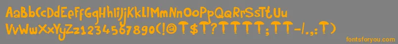 DkRumpelstiltskin Font – Orange Fonts on Gray Background