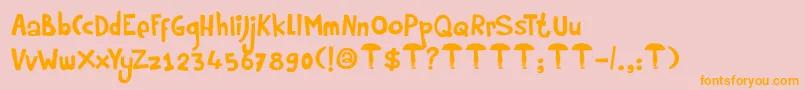 DkRumpelstiltskin Font – Orange Fonts on Pink Background