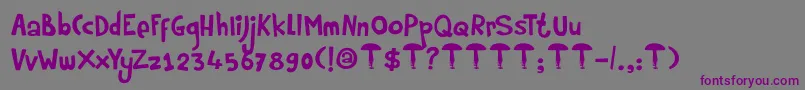 Шрифт DkRumpelstiltskin – фиолетовые шрифты на сером фоне