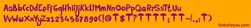 DkRumpelstiltskin Font – Purple Fonts on Orange Background