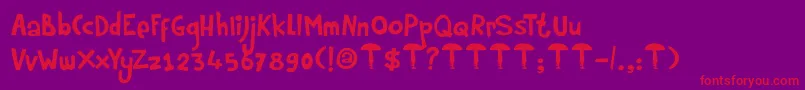 DkRumpelstiltskin Font – Red Fonts on Purple Background