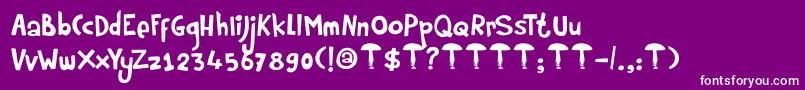 DkRumpelstiltskin Font – White Fonts on Purple Background