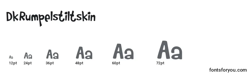 DkRumpelstiltskin Font Sizes