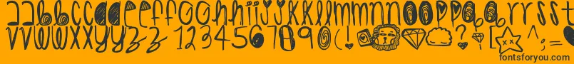 Hishighness Font – Black Fonts on Orange Background