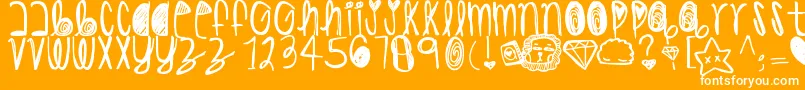 Hishighness Font – White Fonts on Orange Background