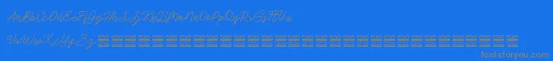 AntiqueDemo-Schriftart – Graue Schriften auf blauem Hintergrund