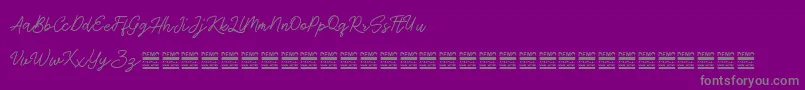 AntiqueDemo-Schriftart – Graue Schriften auf violettem Hintergrund