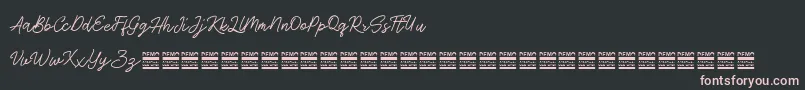 AntiqueDemo-Schriftart – Rosa Schriften auf schwarzem Hintergrund