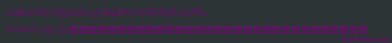 Шрифт AntiqueDemo – фиолетовые шрифты на чёрном фоне