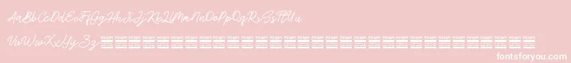 AntiqueDemo Font – White Fonts on Pink Background