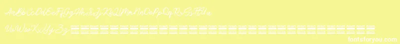 AntiqueDemo Font – White Fonts on Yellow Background