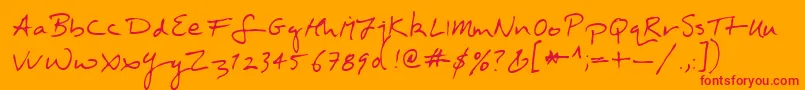 Doctor Font – Red Fonts on Orange Background