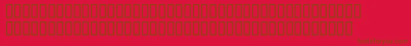 McsAlmaalimHighBrokOut-Schriftart – Braune Schriften auf rotem Hintergrund