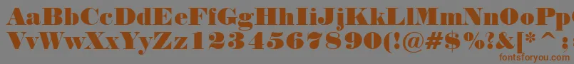 NormandeBt-Schriftart – Braune Schriften auf grauem Hintergrund