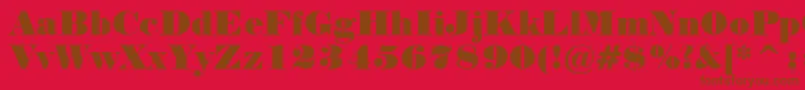 NormandeBt Font – Brown Fonts on Red Background