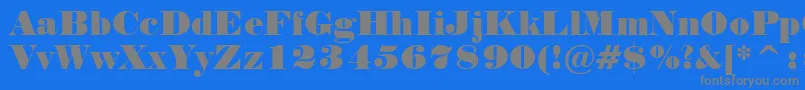 NormandeBt Font – Gray Fonts on Blue Background