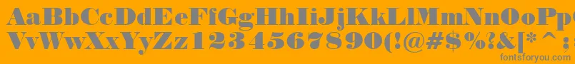 NormandeBt Font – Gray Fonts on Orange Background
