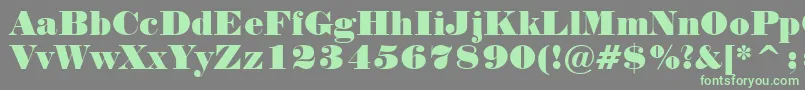 NormandeBt Font – Green Fonts on Gray Background