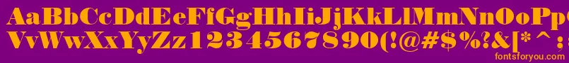 NormandeBt Font – Orange Fonts on Purple Background