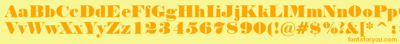 NormandeBt Font – Orange Fonts on Yellow Background
