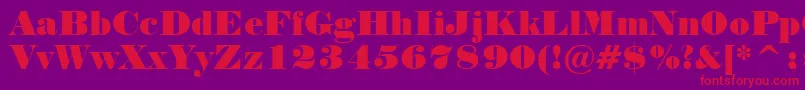 NormandeBt Font – Red Fonts on Purple Background
